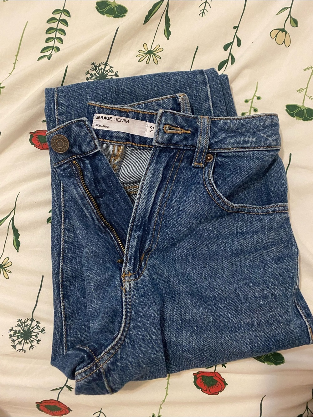 Garage Denim Dark Blue Mom Jeans